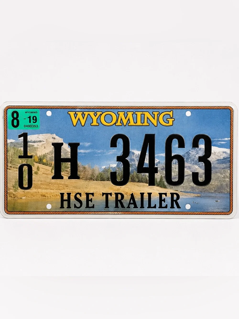 Wyoming HSE Trailer License Plate